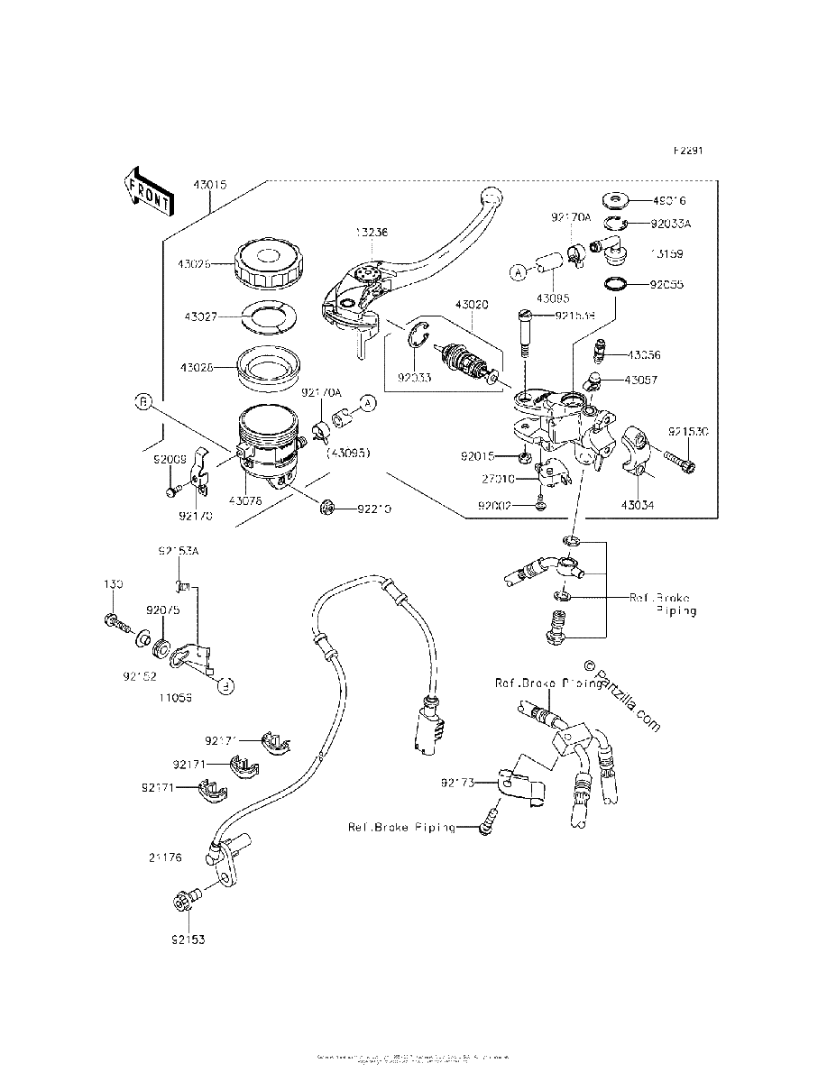 Diagrama de FRONT MASTER CYLINDER
