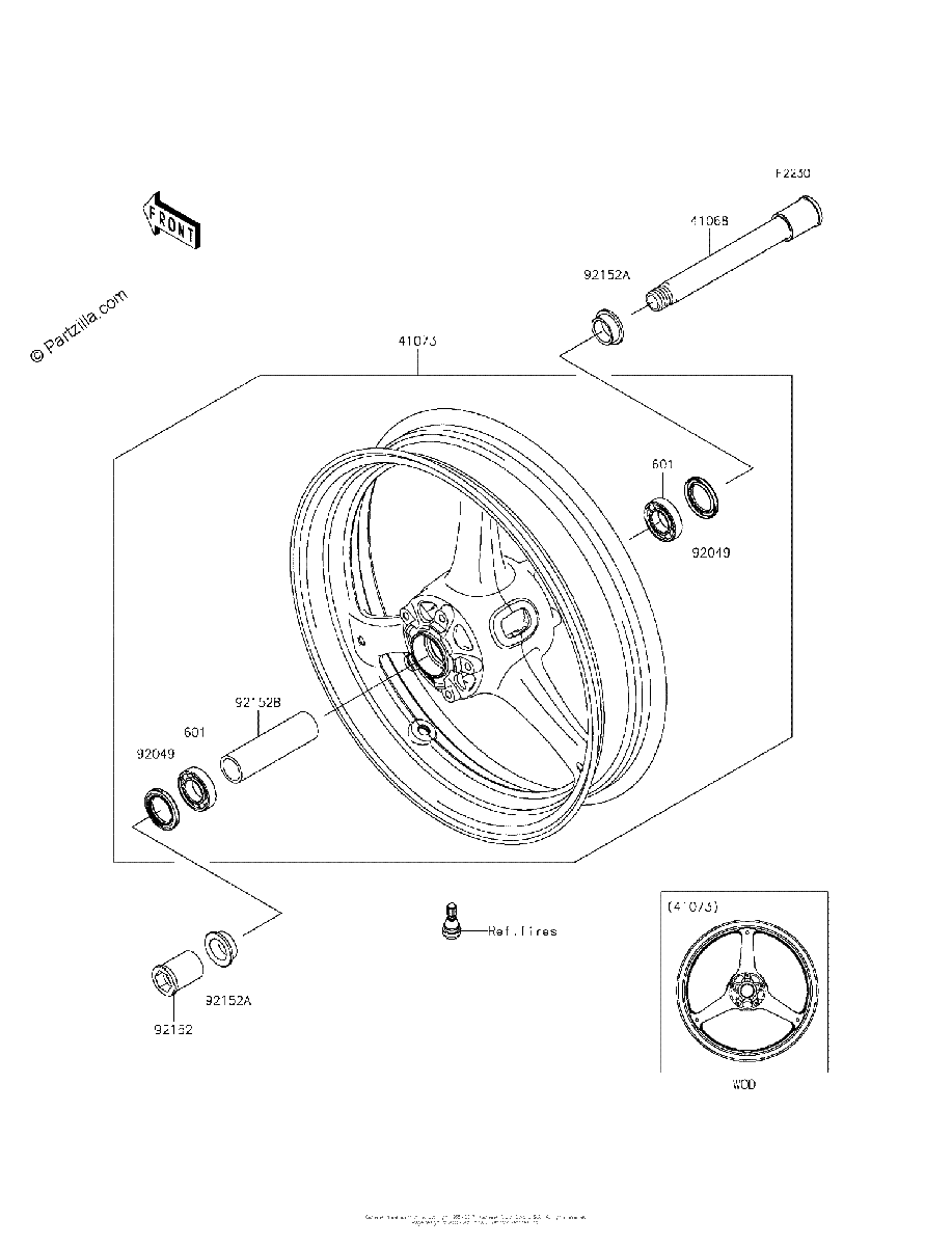 Diagrama de FRONT WHEEL