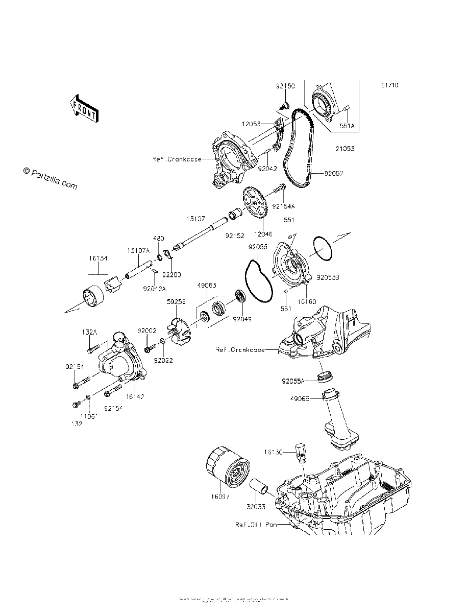 Diagrama de OIL PUMP OIL FILTER
