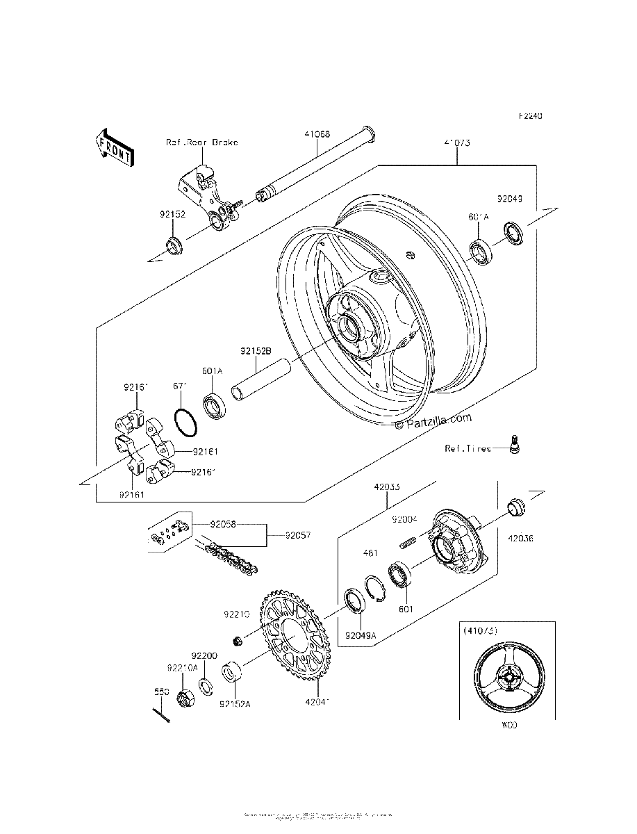 Diagrama de REAR WHEEL CHAIN