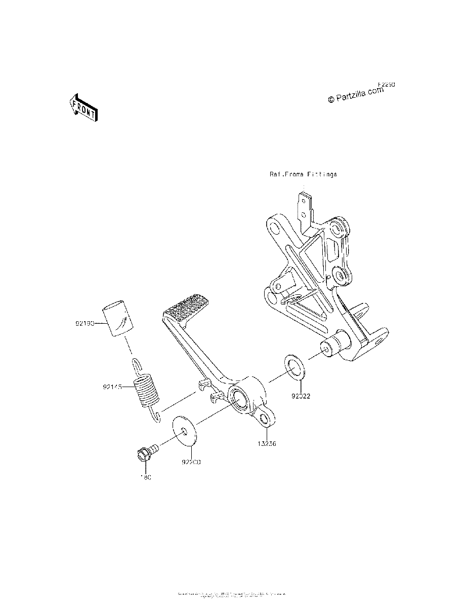 Diagrama de BRAKE PEDAL TORQUE LINK