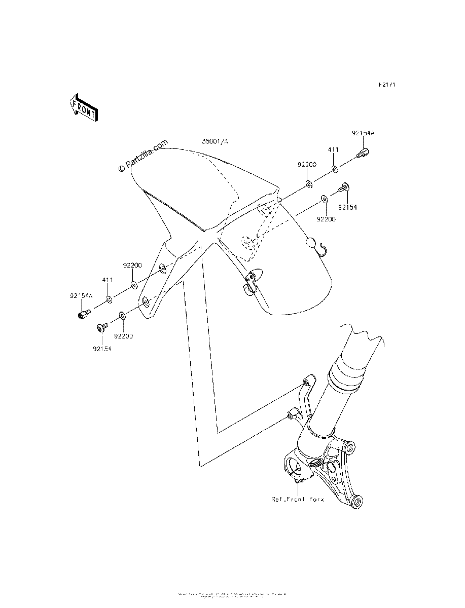 Diagrama de FRONT FENDER S