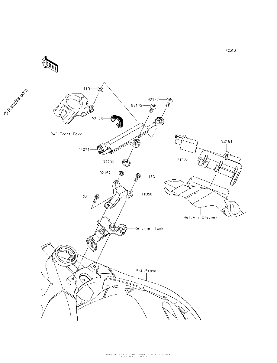 Diagrama de STEERING DAMPER