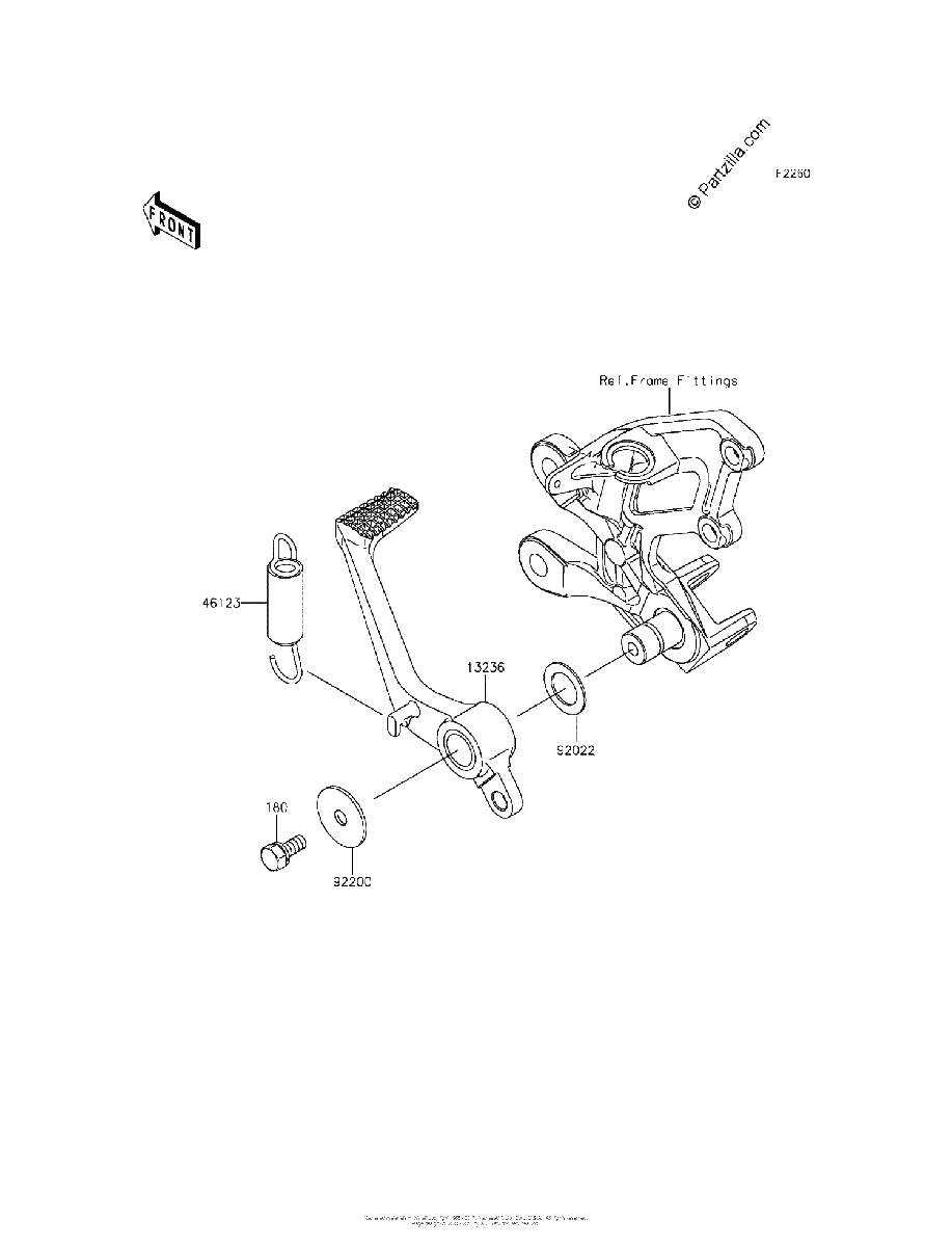 Diagrama de BRAKE PEDAL TORQUE LINK