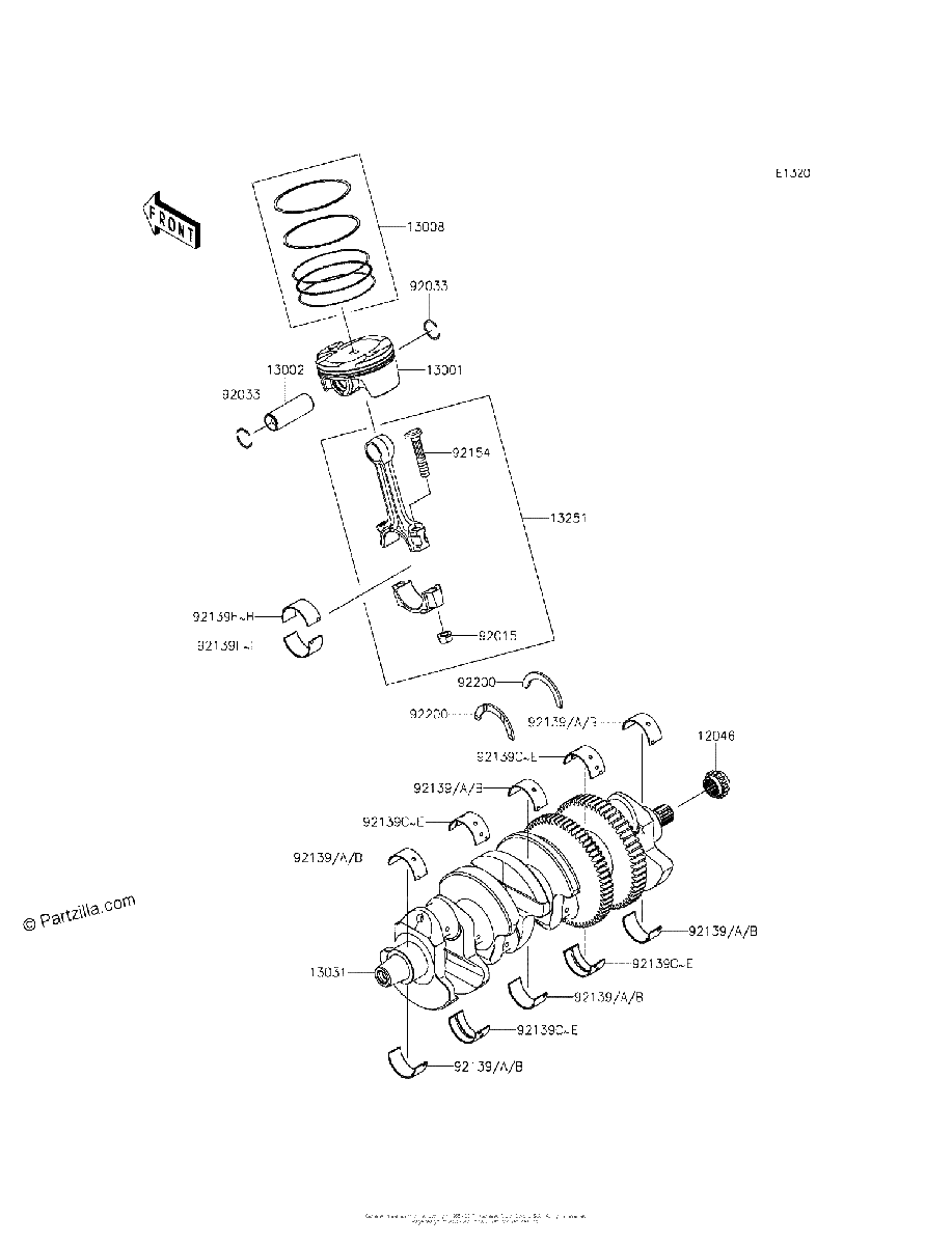 Diagrama de CRANKSHAFT PISTON S