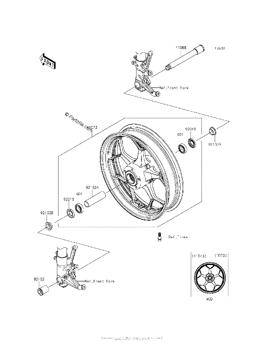 Diagrama de FRONT WHEEL
