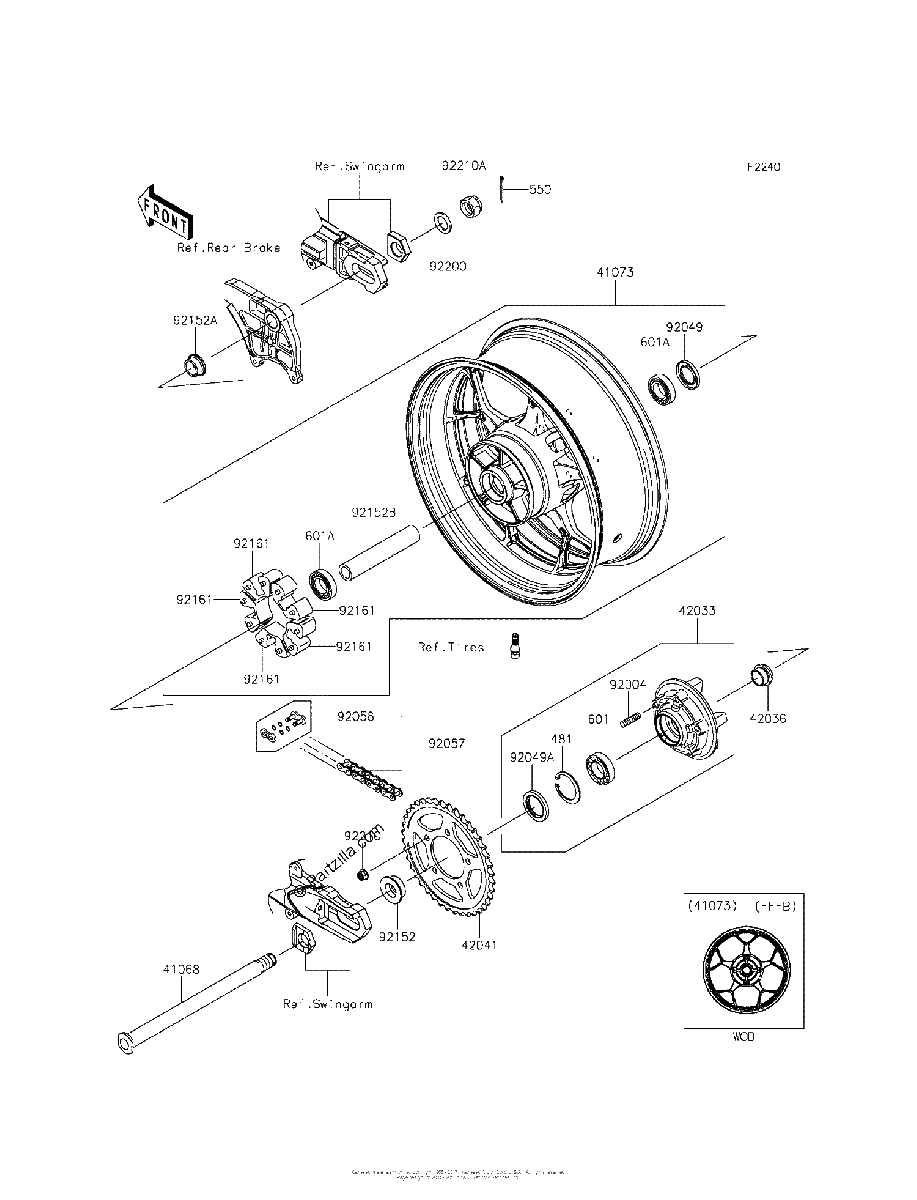 Diagrama de REAR WHEEL CHAIN