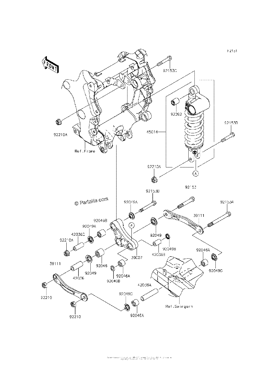 Diagrama de SUSPENSION SHOCK ABSORBER