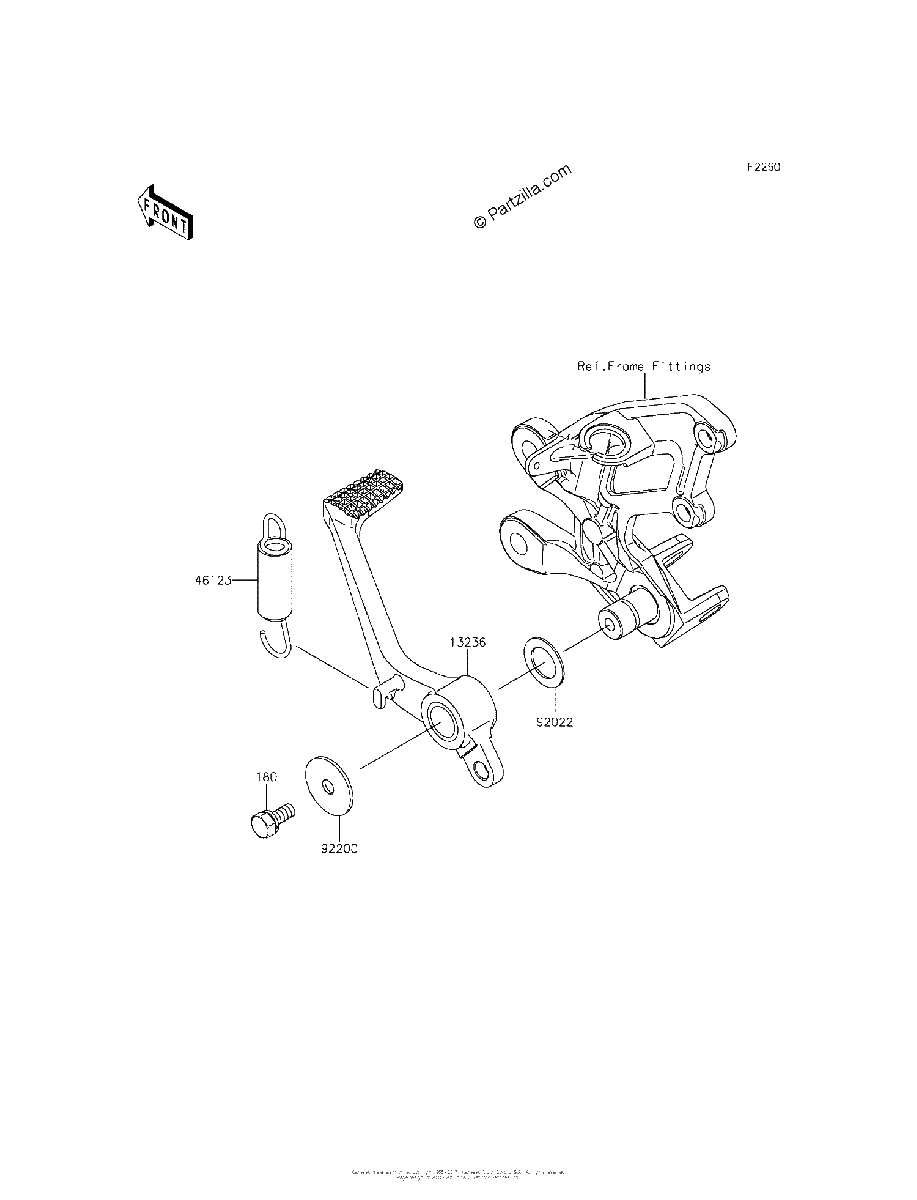 Diagrama de BRAKE PEDAL TORQUE LINK