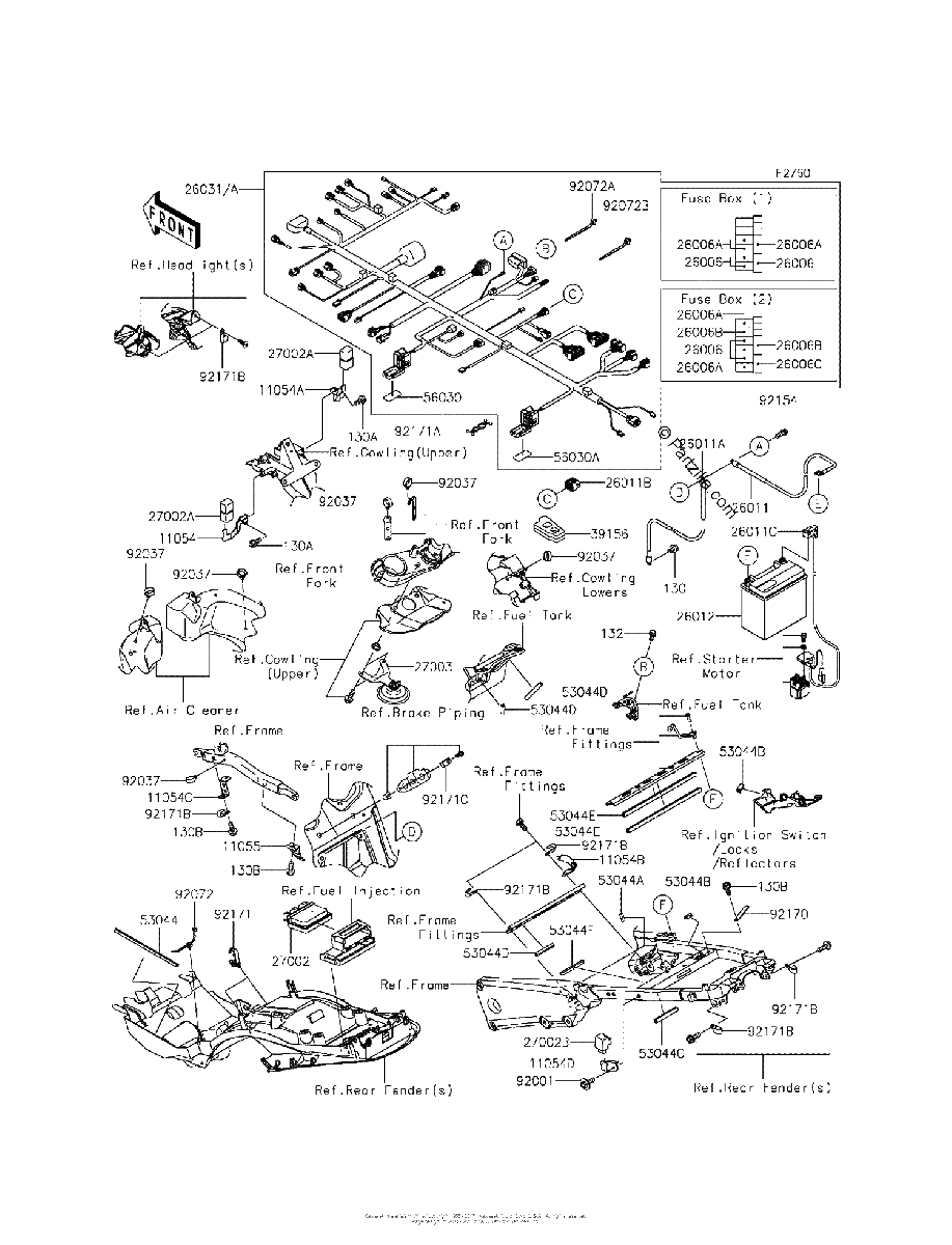 Diagrama de CHASSIS ELECTRICAL EQUIPMENT