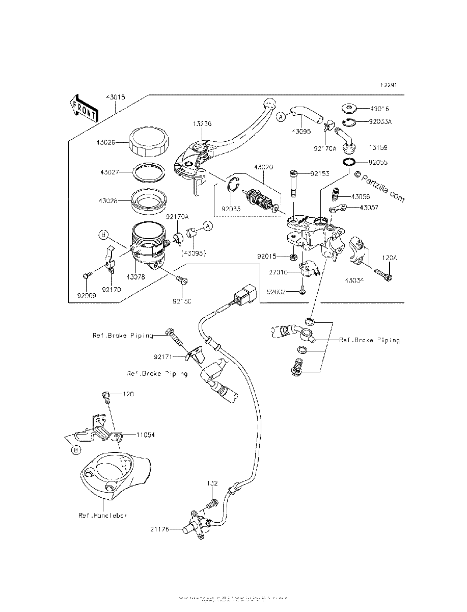 Diagrama de FRONT MASTER CYLINDER