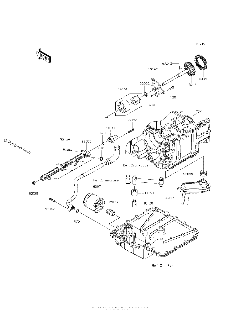 Diagrama de OIL PUMP OIL FILTER