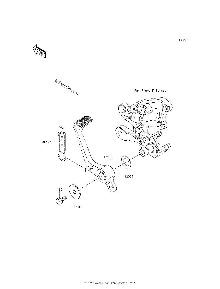 Diagrama de BRAKE PEDAL TORQUE LINK