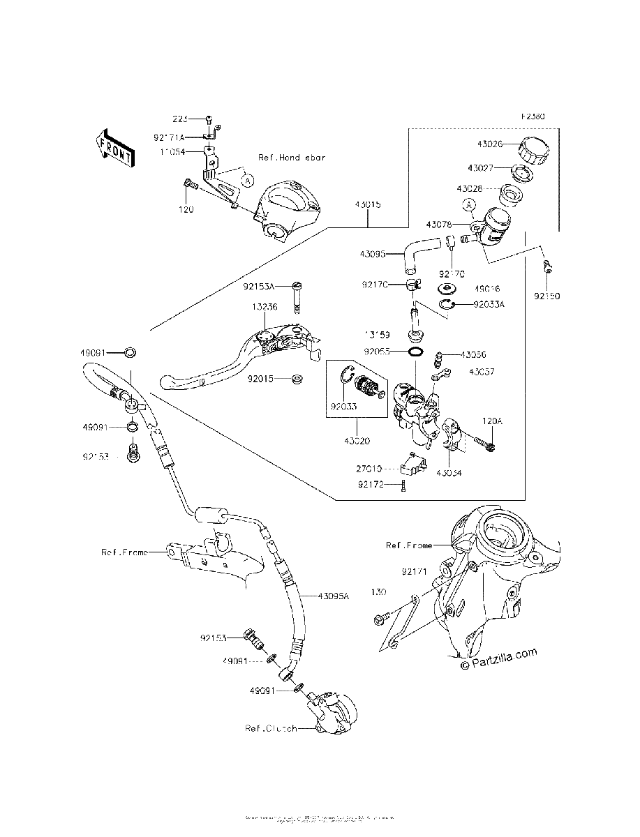 Diagrama de CLUTCH MASTER CYLINDER