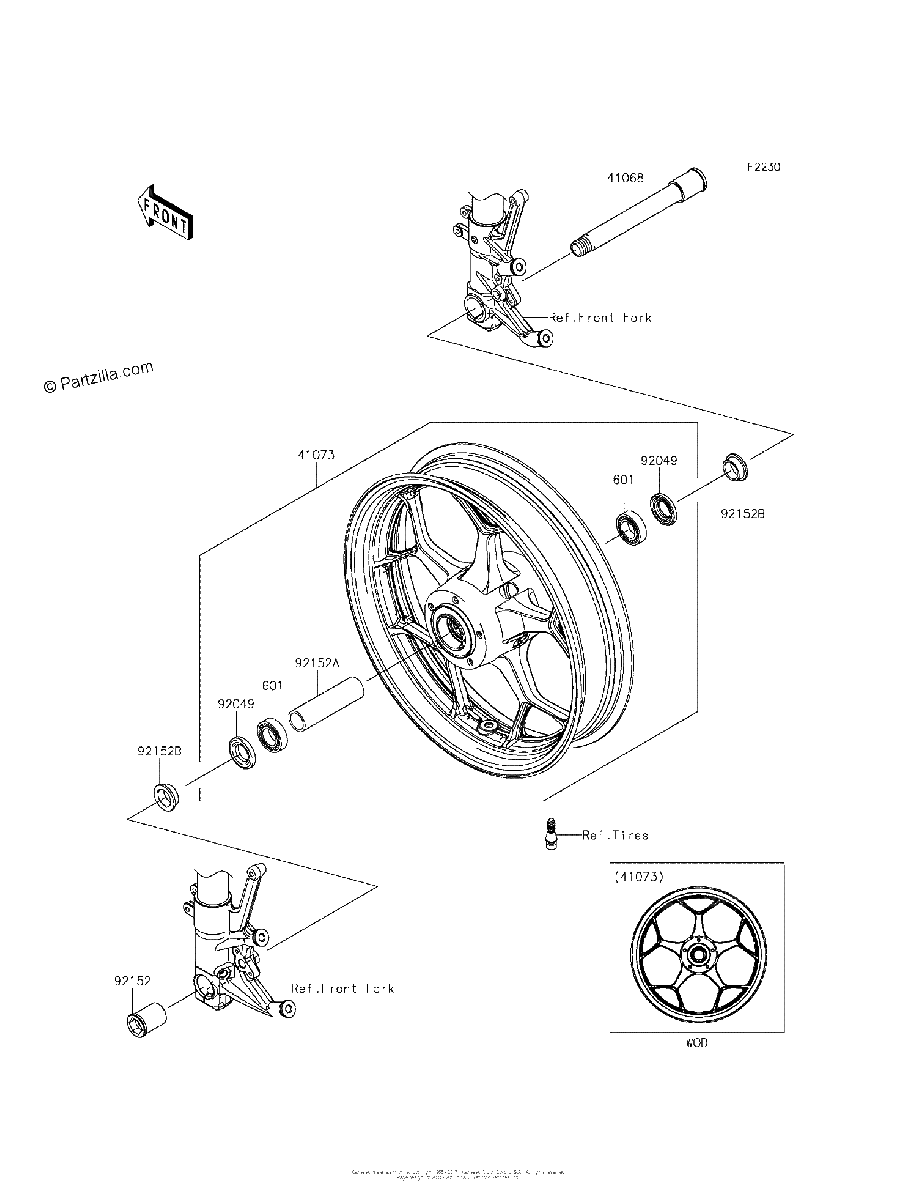Diagrama de FRONT WHEEL
