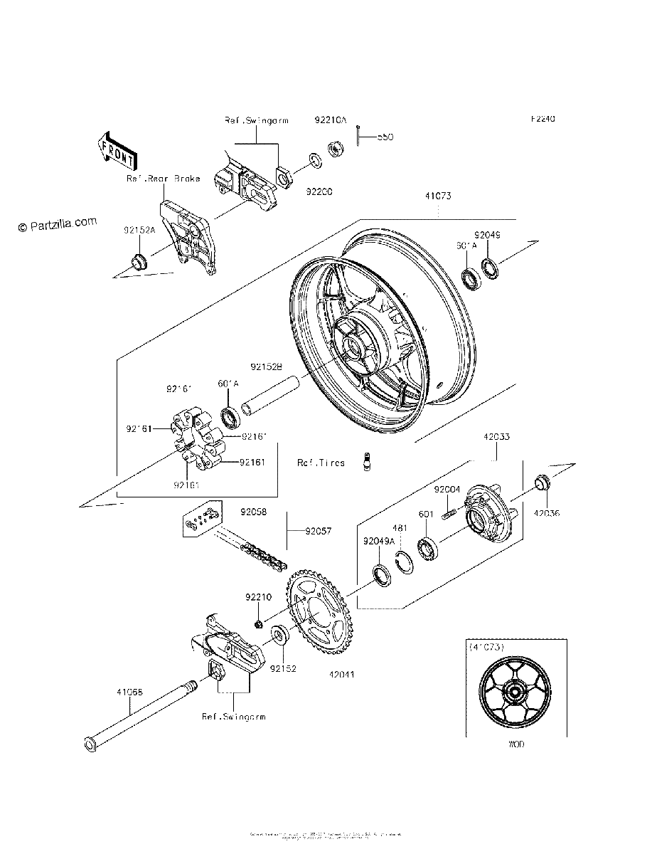 Diagrama de REAR WHEEL CHAIN
