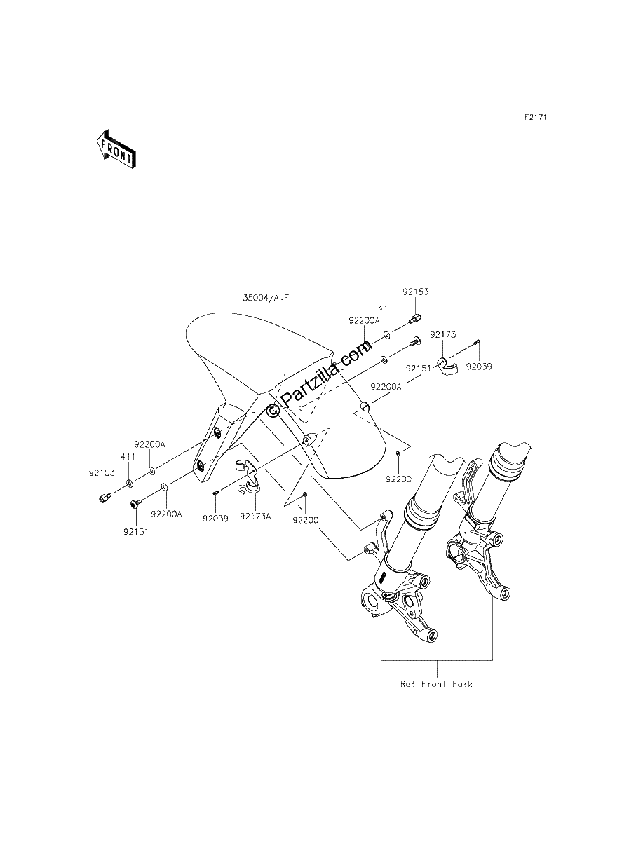 Diagrama de FRONT FENDER S
