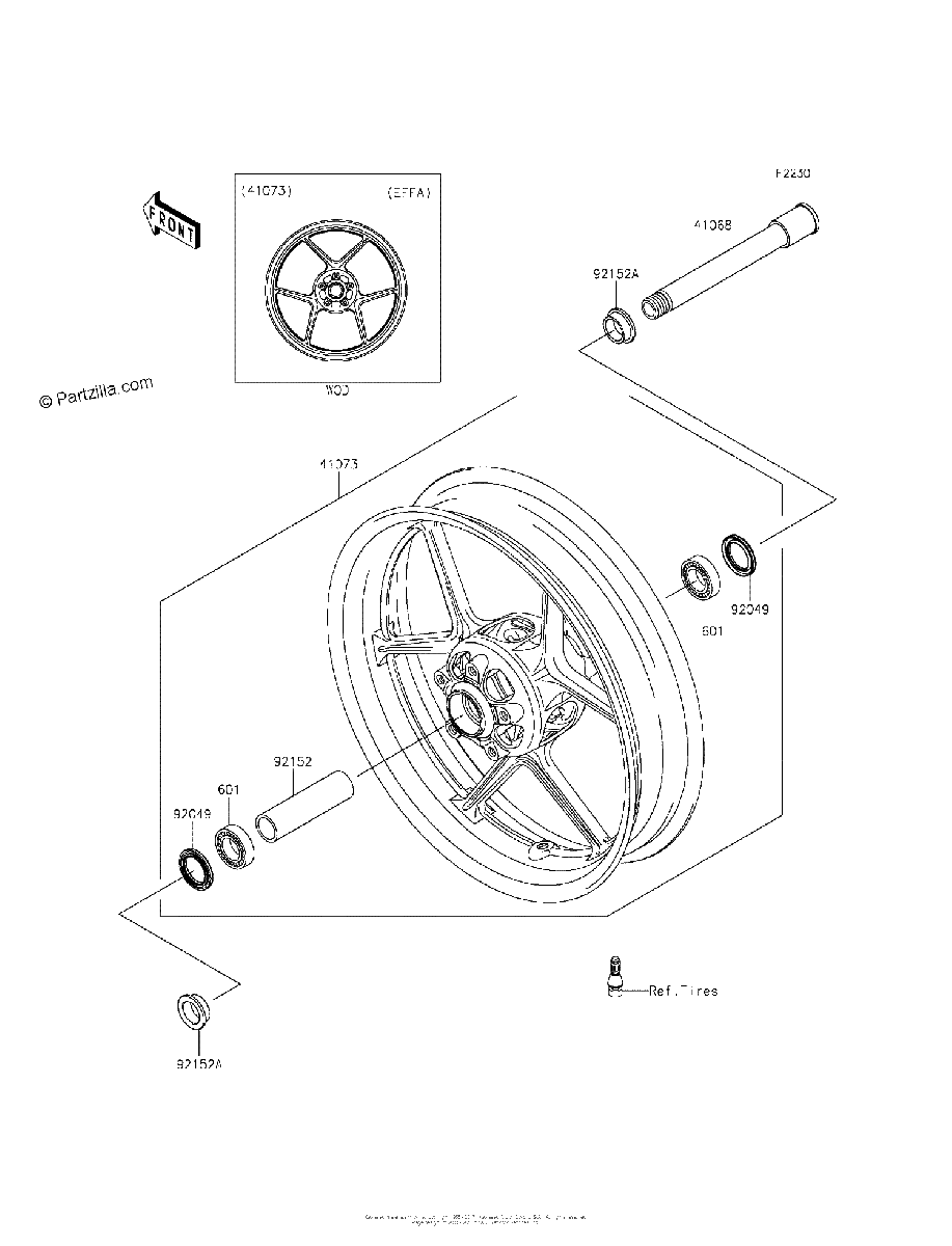 Diagrama de FRONT WHEEL