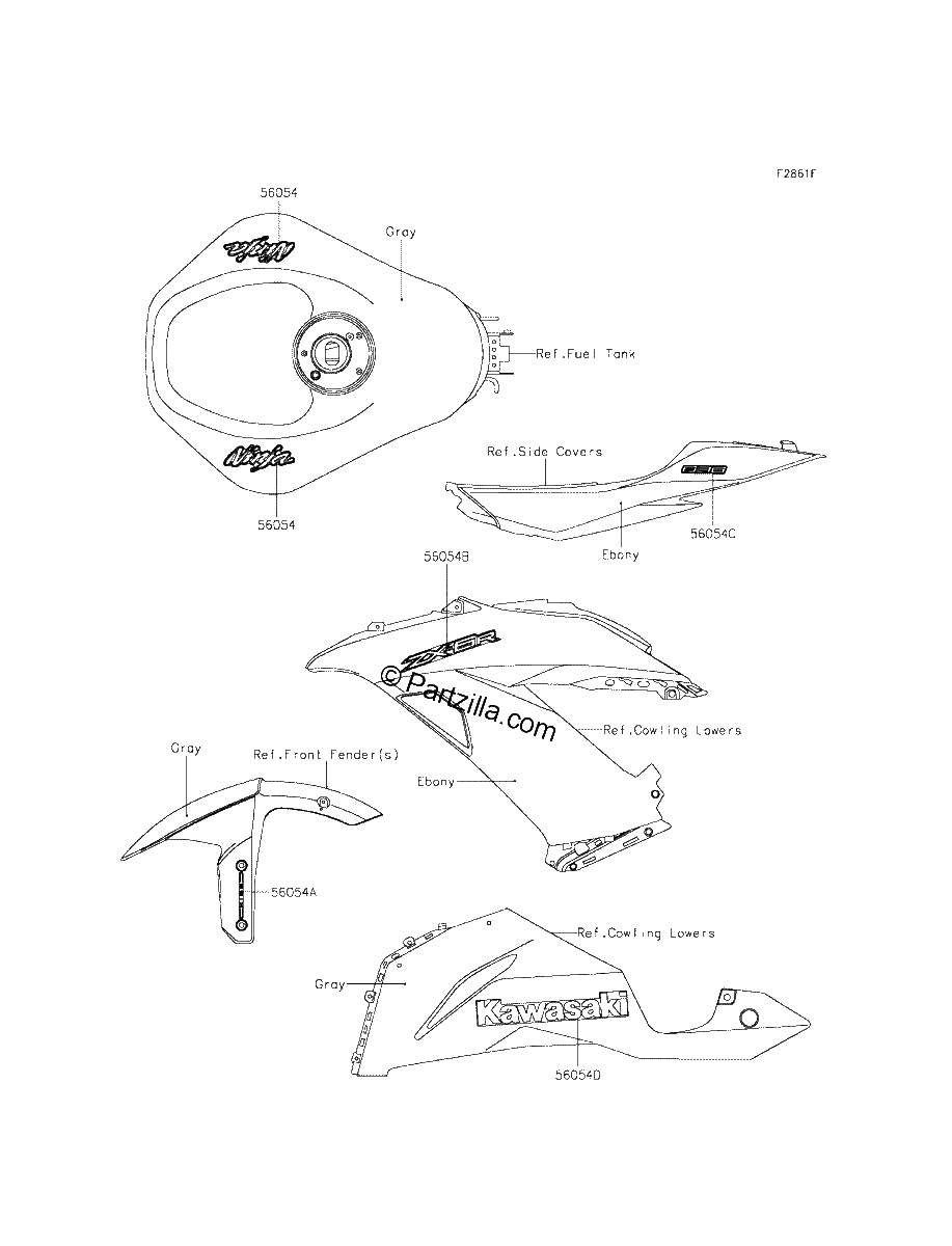 Diagrama de DECALS GRAY FFF