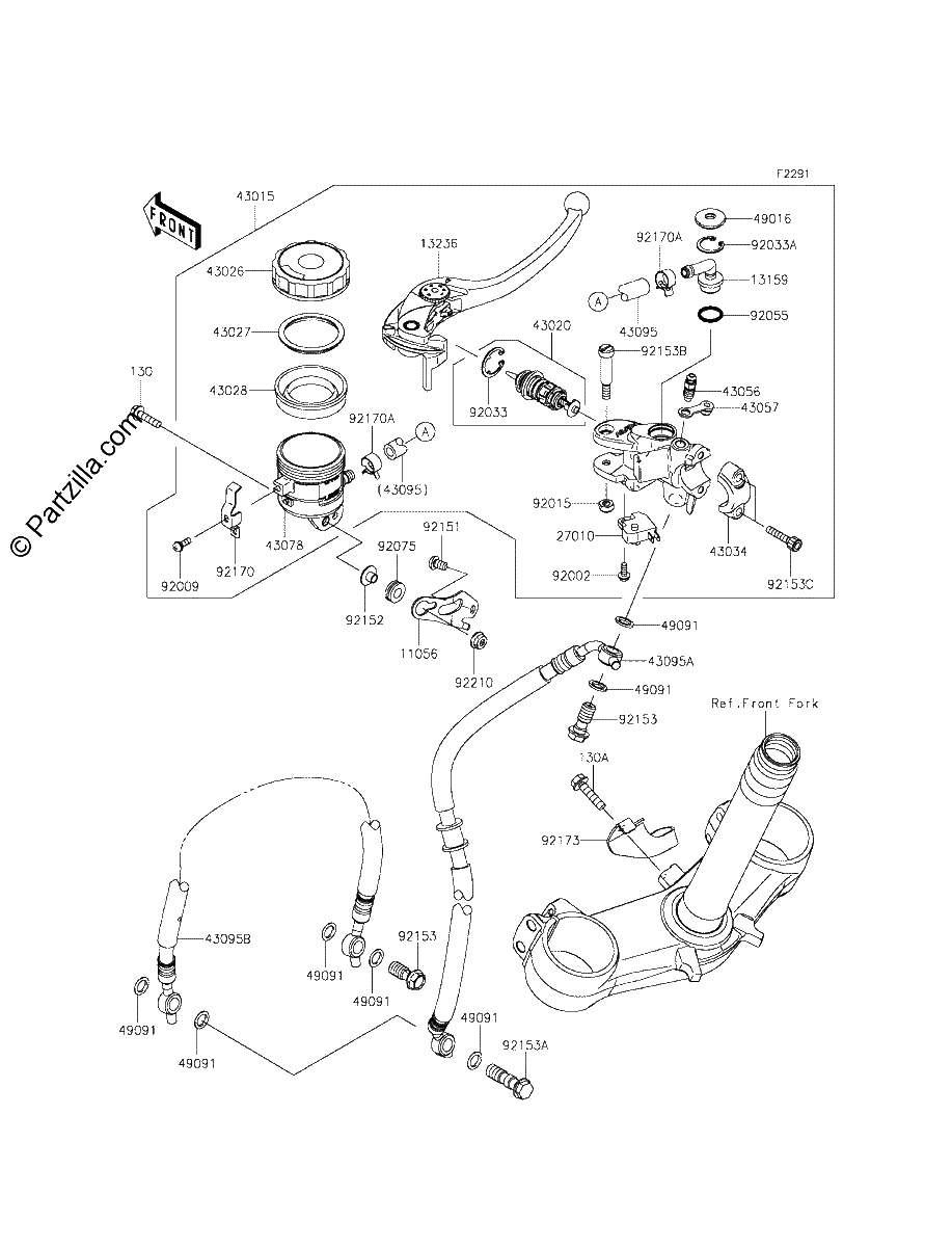 Diagrama de FRONT MASTER CYLINDER