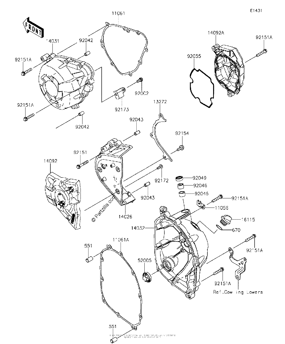 Diagrama de ENGINE COVER S