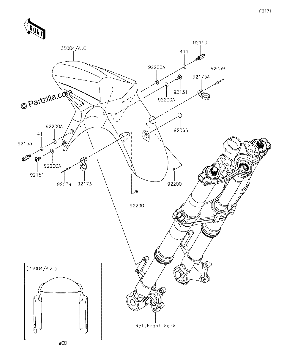 Diagrama de FRONT FENDER S