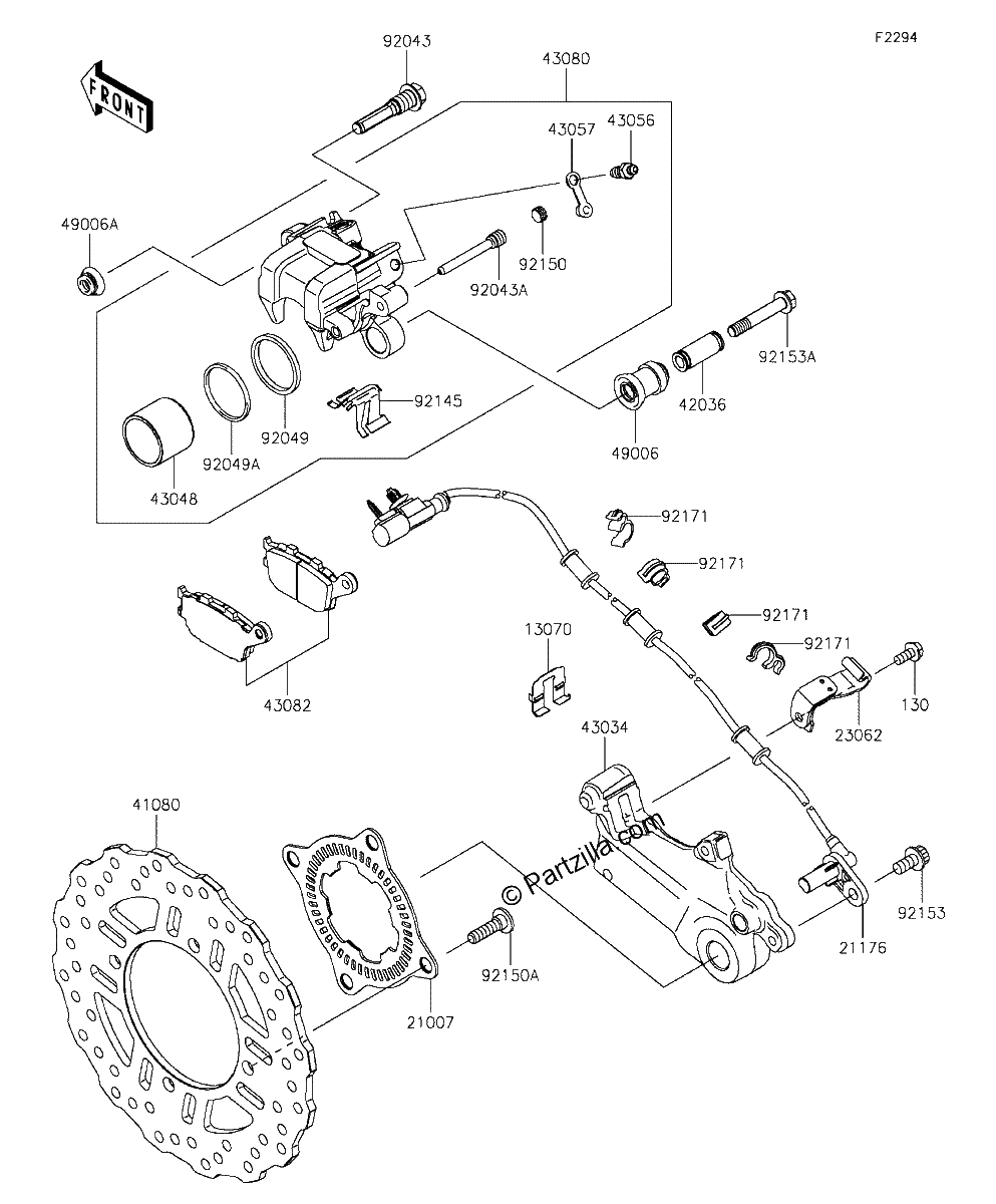 Diagrama de REAR BRAKE