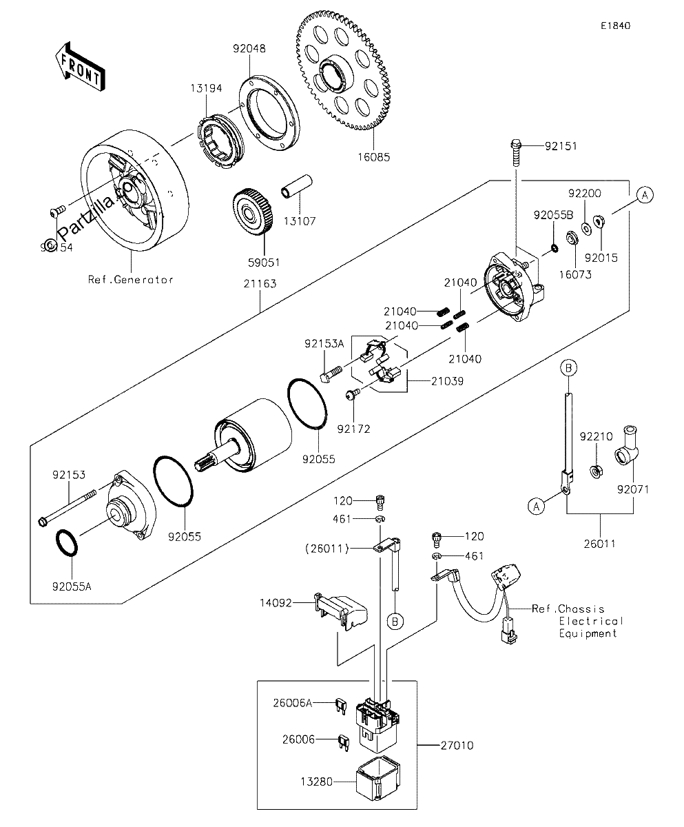 Diagrama de STARTER MOTOR