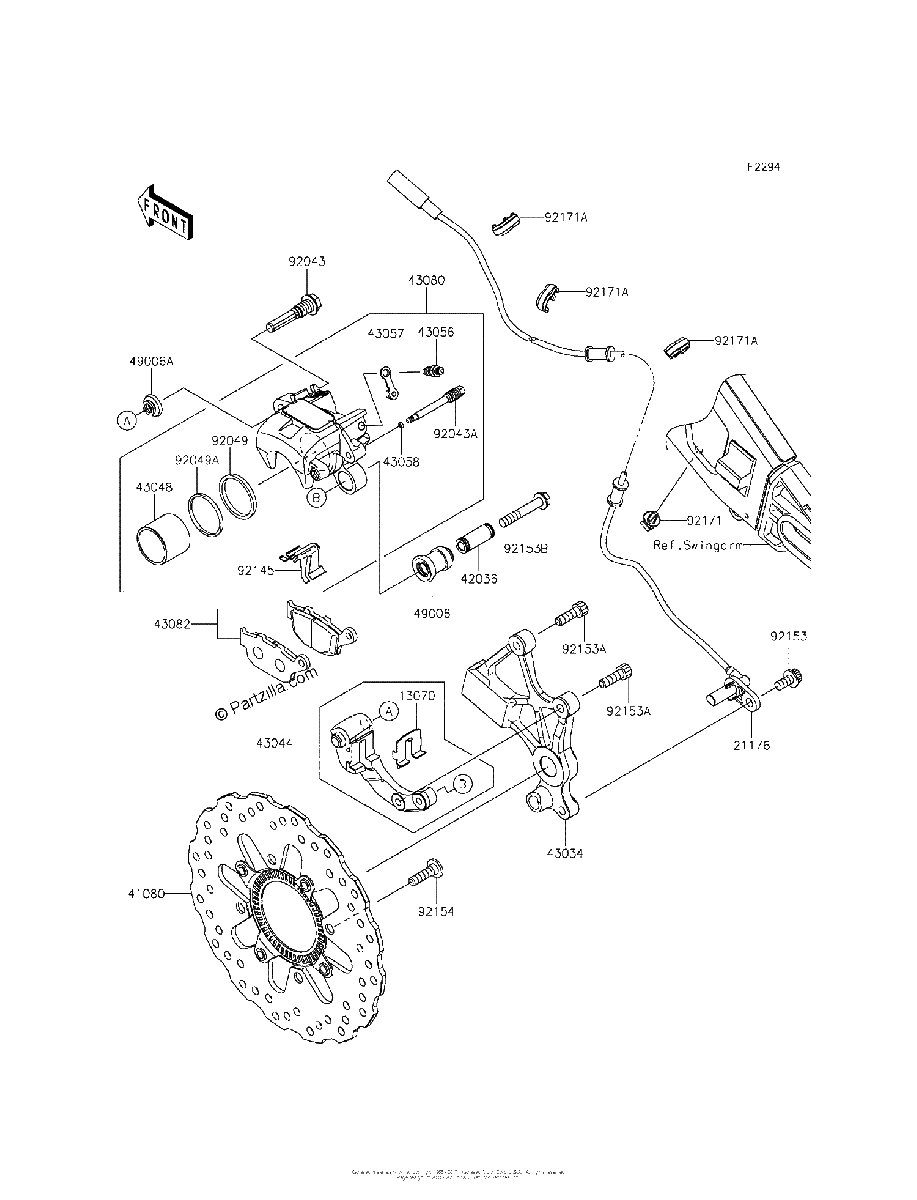 Diagrama de REAR BRAKE FFF