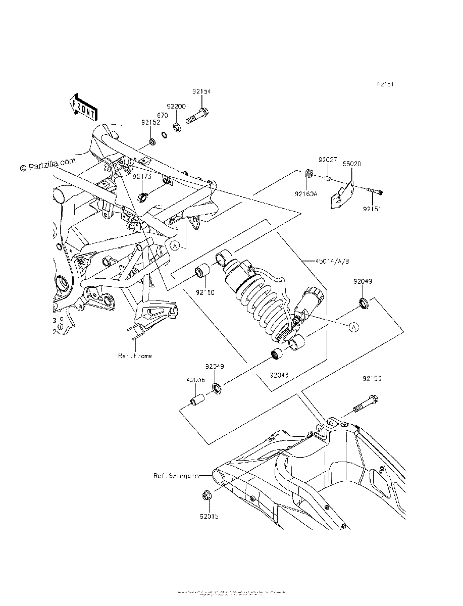 Diagrama de SUSPENSION SHOCK ABSORBER