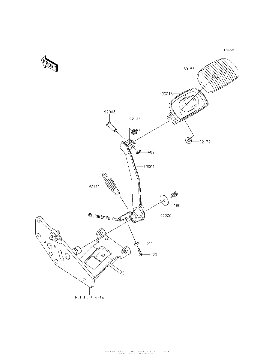 Diagrama de BRAKE PEDAL TORQUE LINK