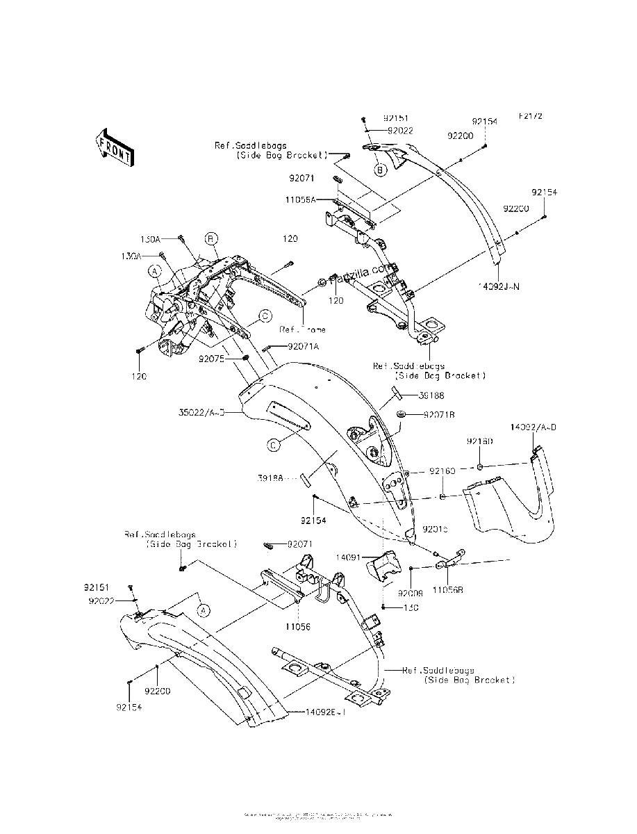 Diagrama de REAR FENDER S