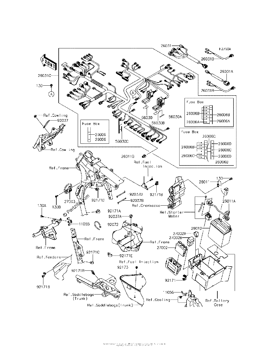 Diagrama de CHASSIS ELECTRICAL EQUIPMENT BFF BHF