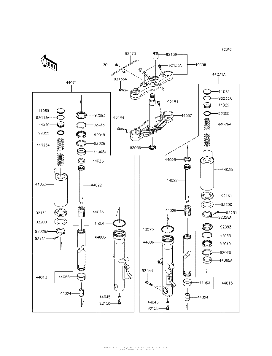 Diagrama de FRONT FORK