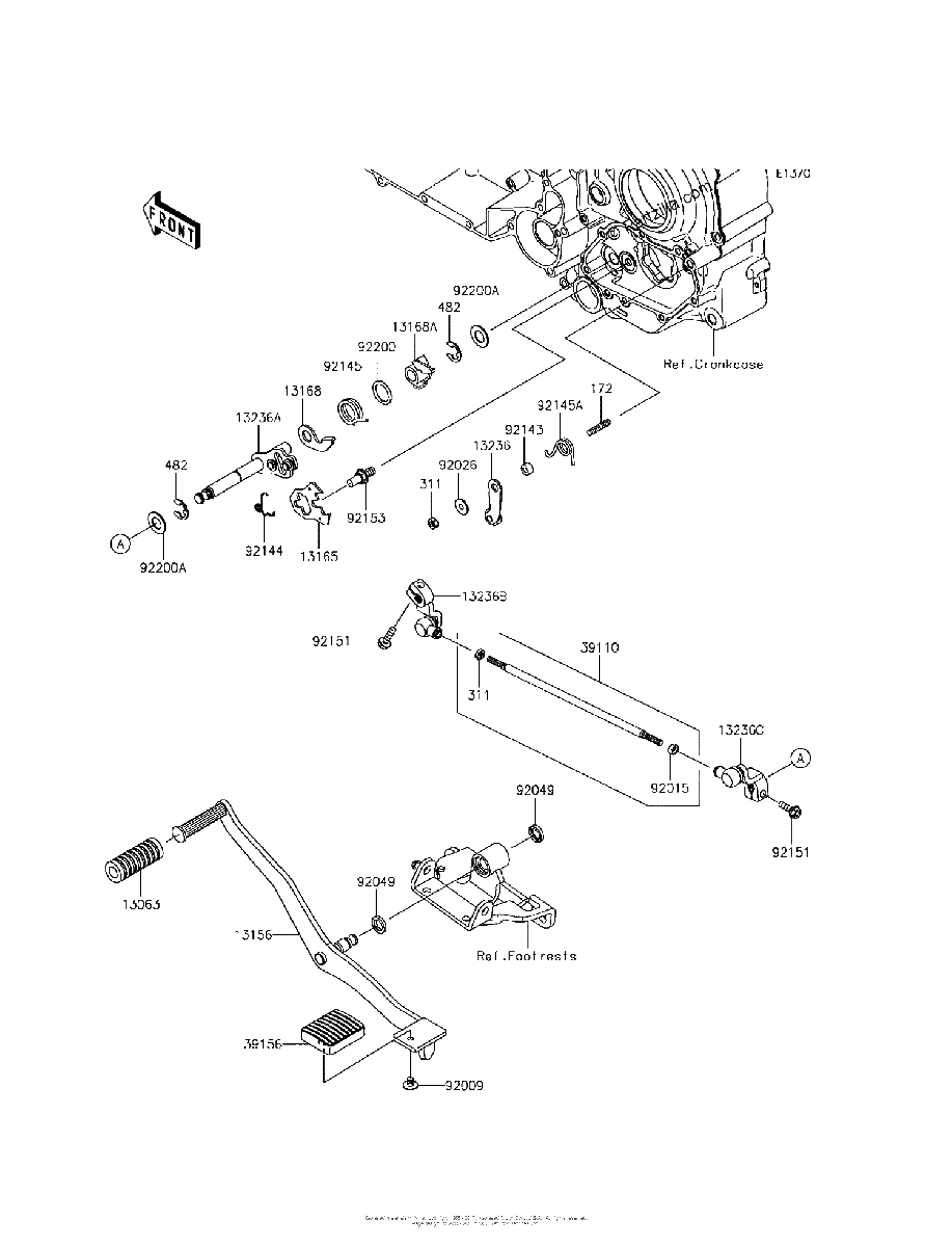Diagrama de GEAR CHANGE MECHANISM