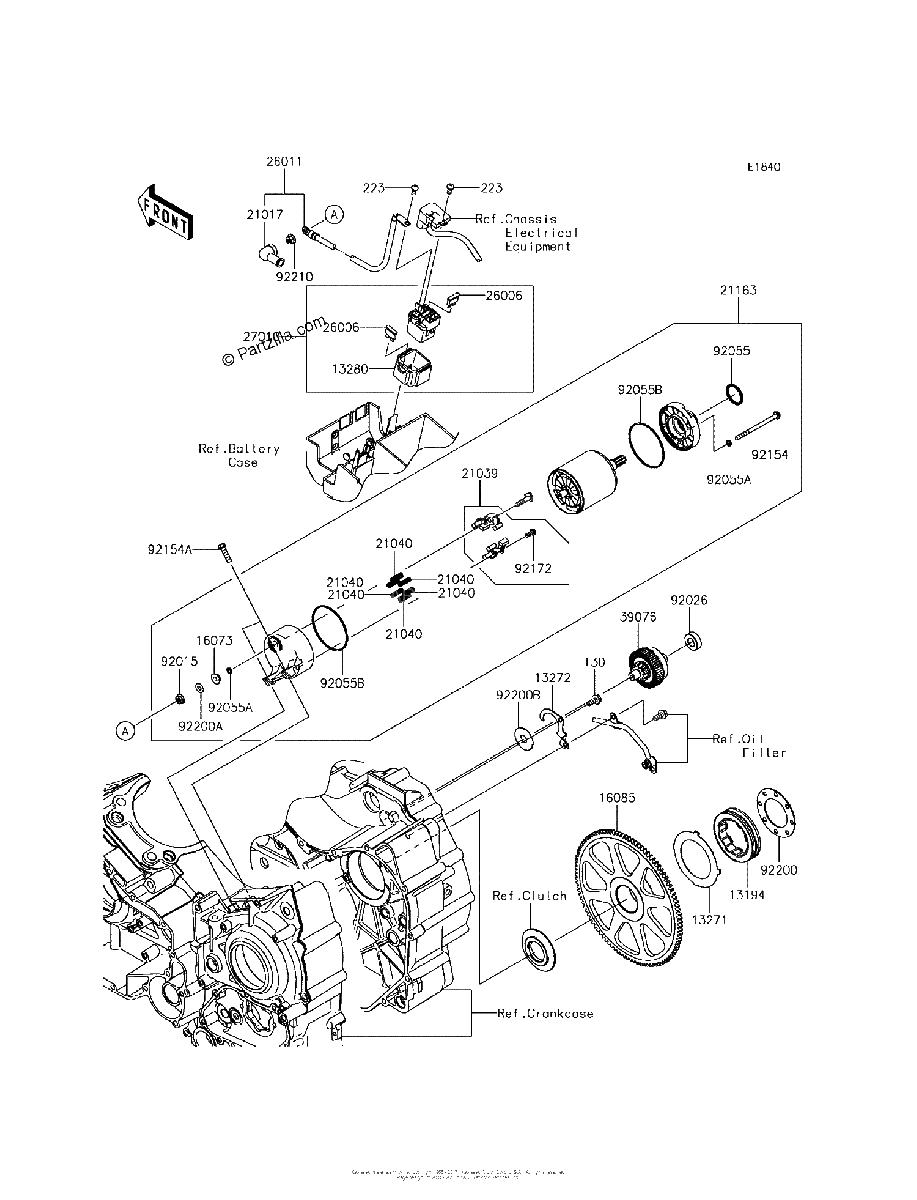 Diagrama de STARTER MOTOR