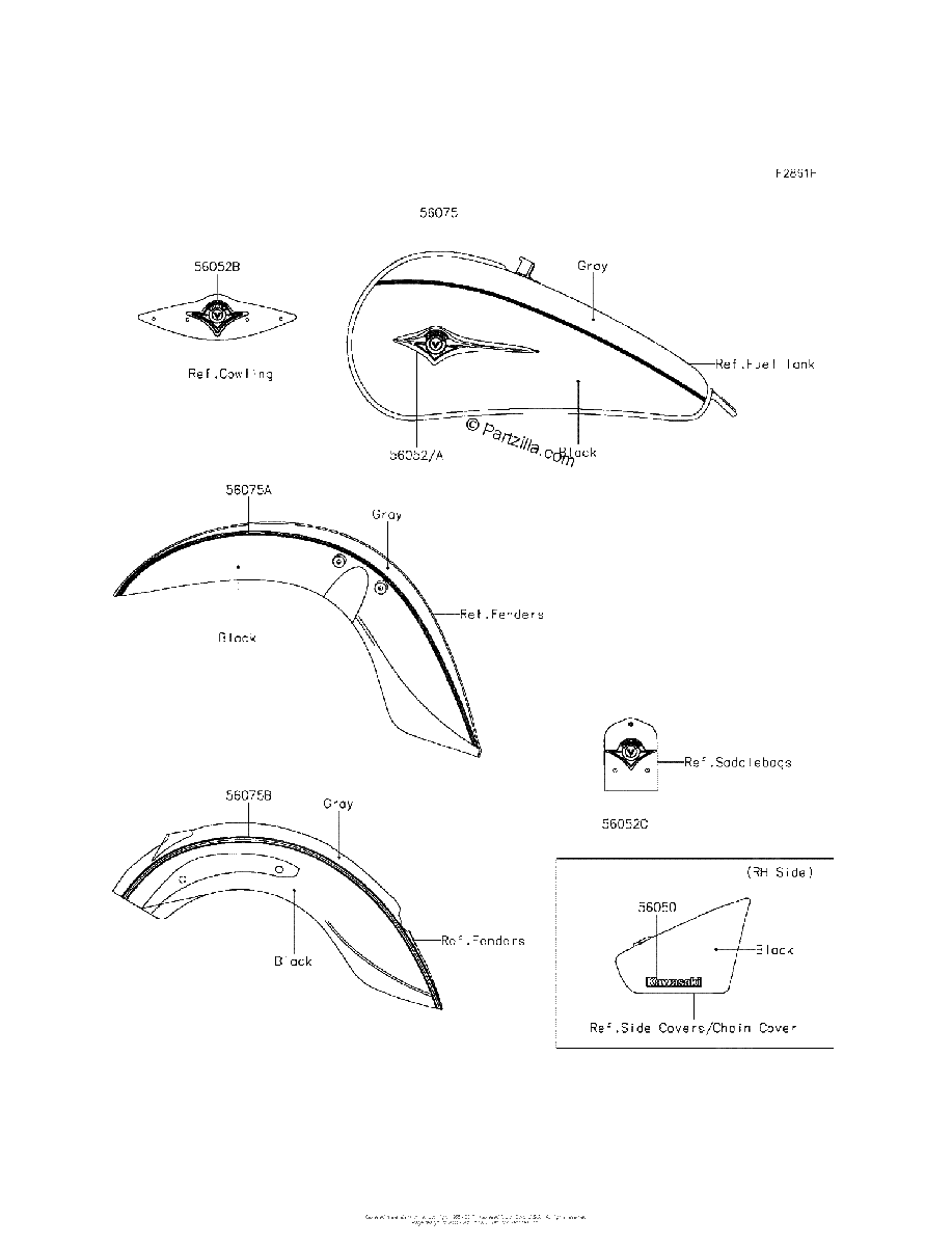 Diagrama de DECALS GRAY BLACK DFF