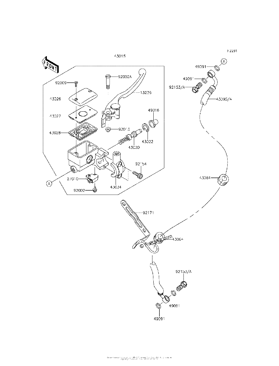 Diagrama de FRONT MASTER CYLINDER