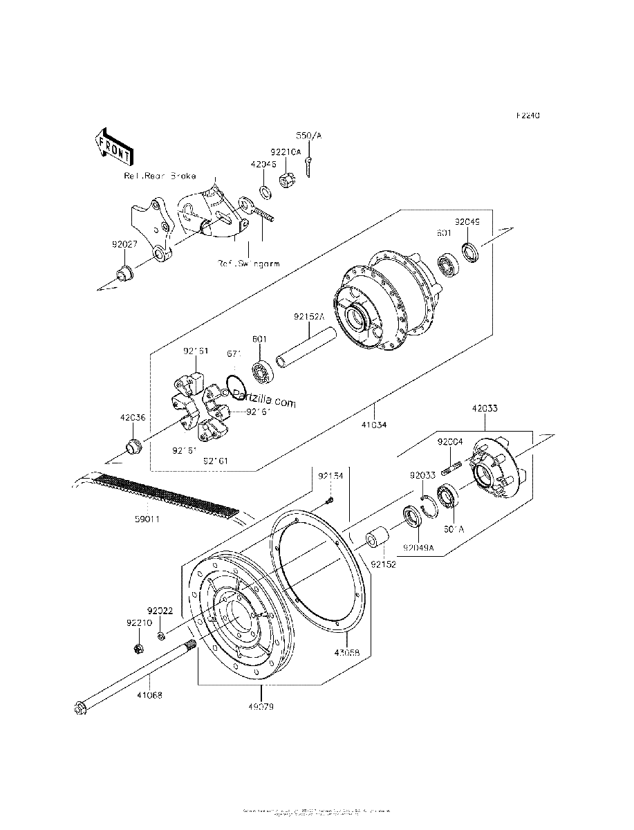 Diagrama de REAR WHEEL CHAIN