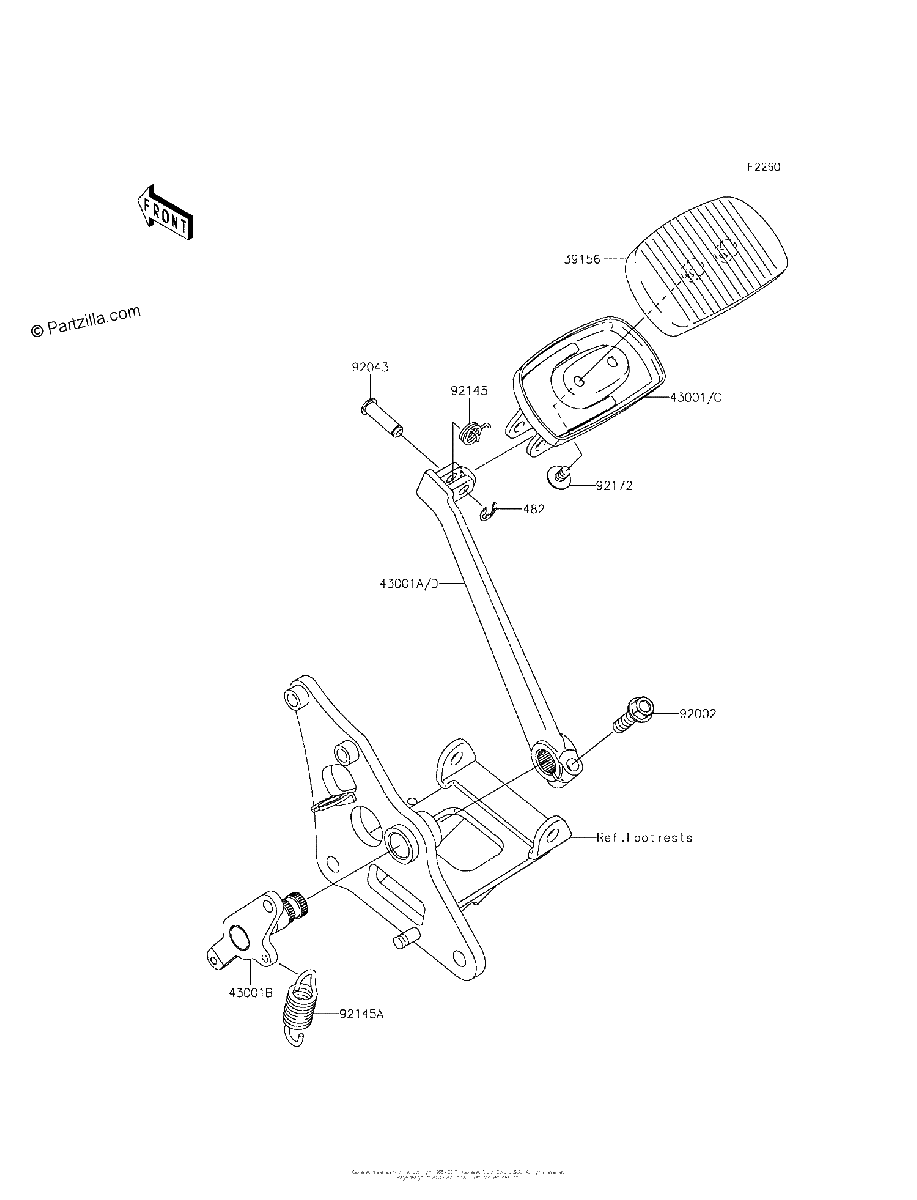 Diagrama de BRAKE PEDAL TORQUE LINK