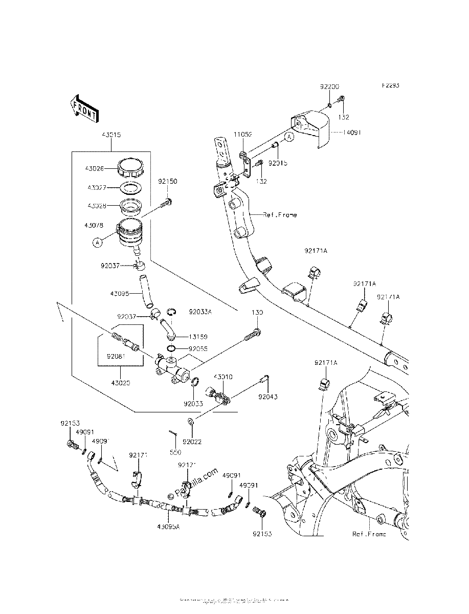 Diagrama de REAR MASTER CYLINDER