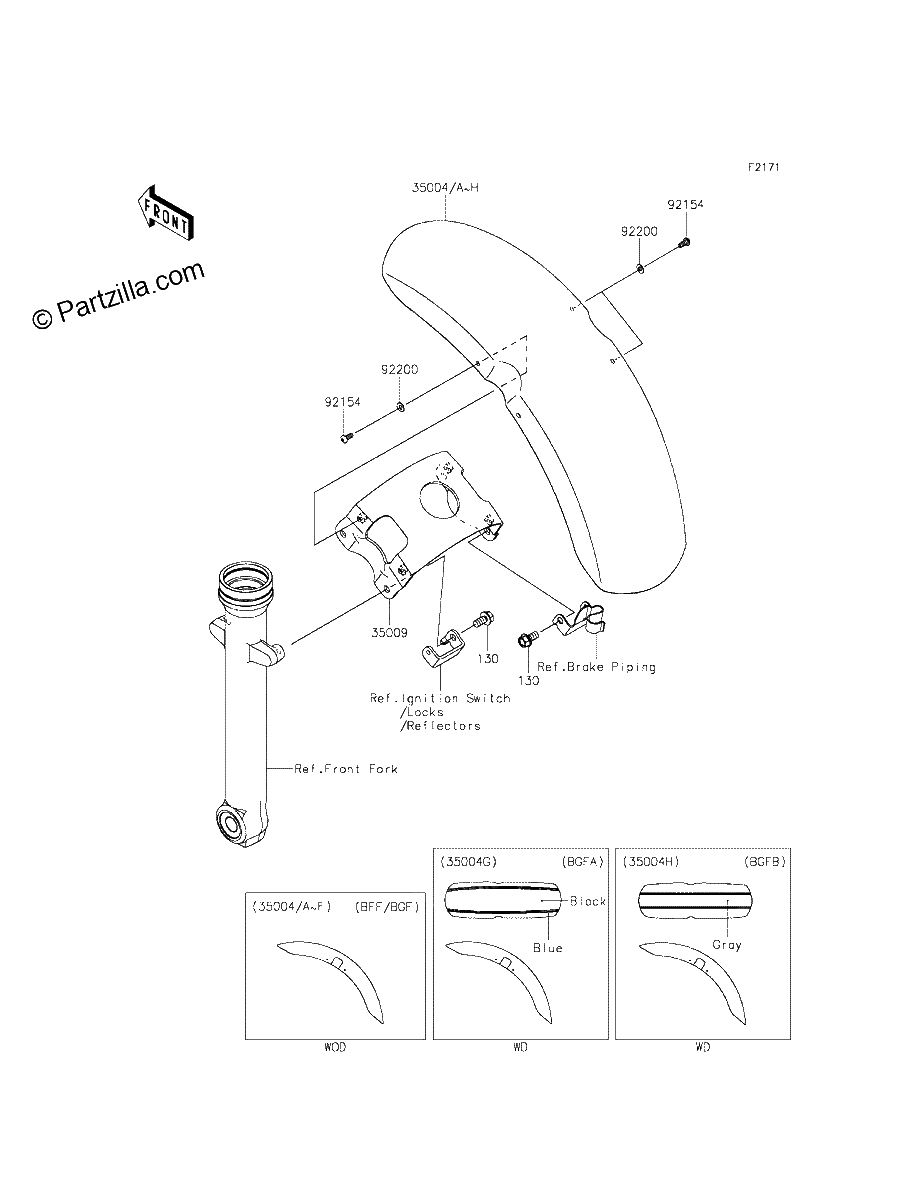 Diagrama de FRONT FENDER S