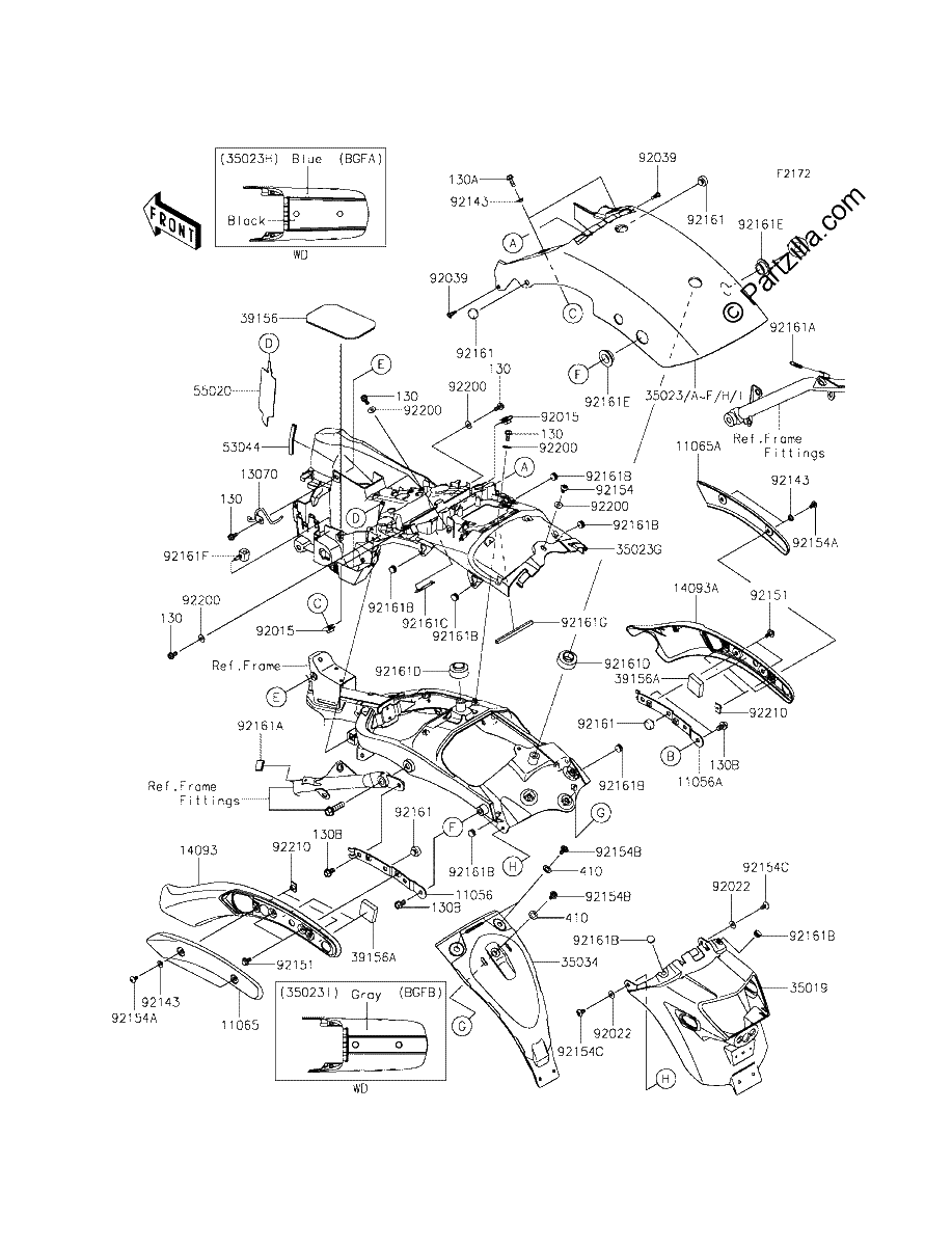 Diagrama de REAR FENDER S