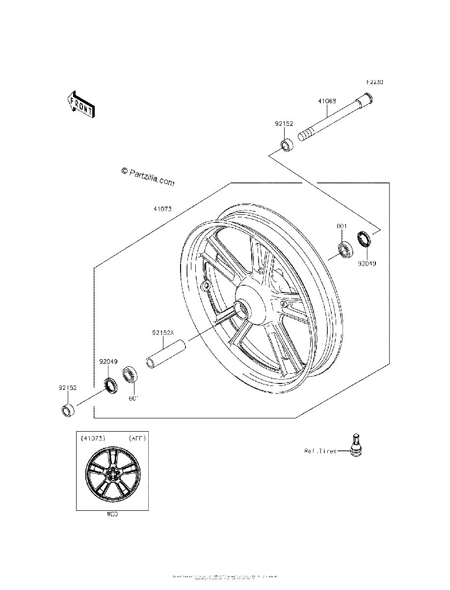 Diagrama de FRONT WHEEL