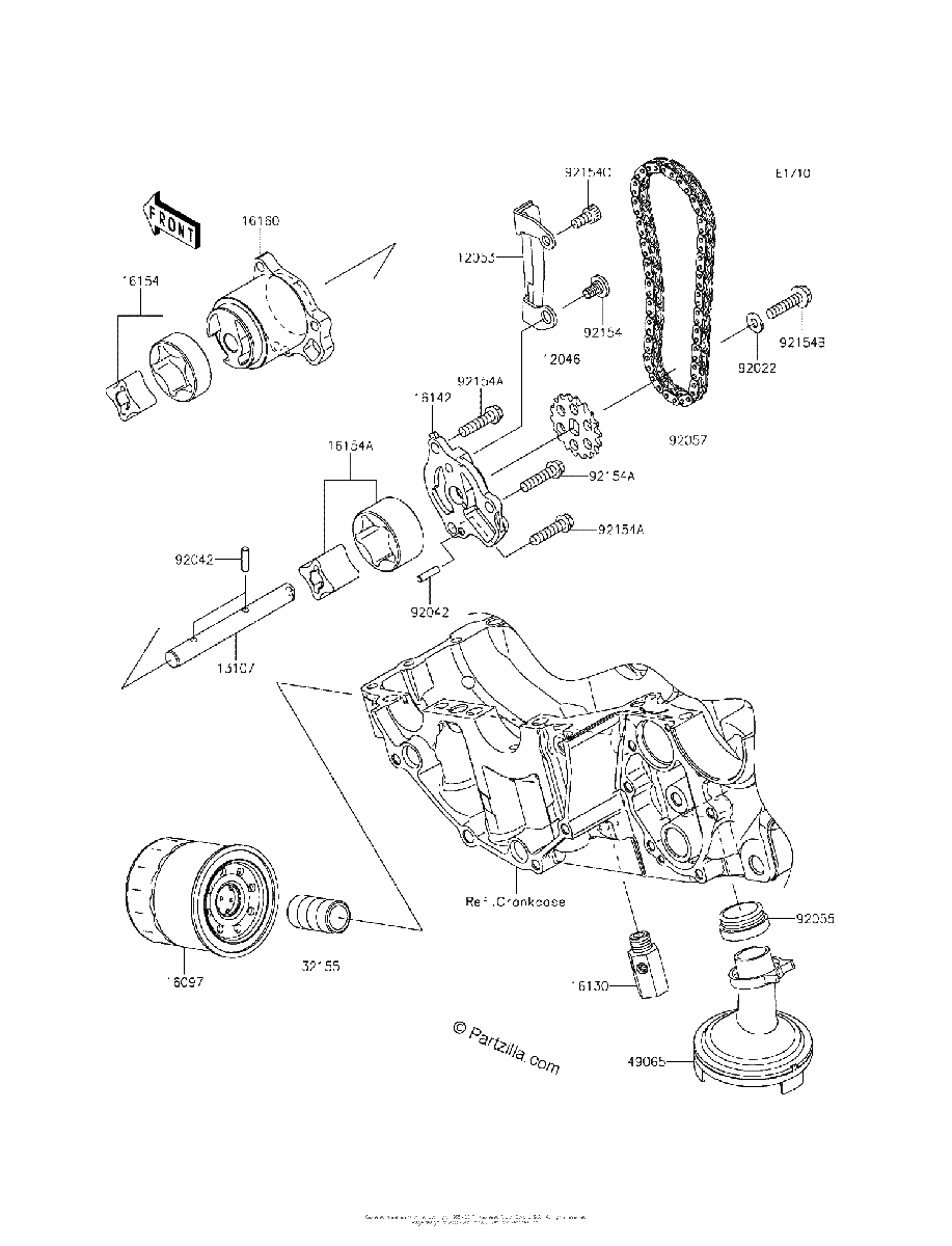 Diagrama de OIL PUMP OIL FILTER