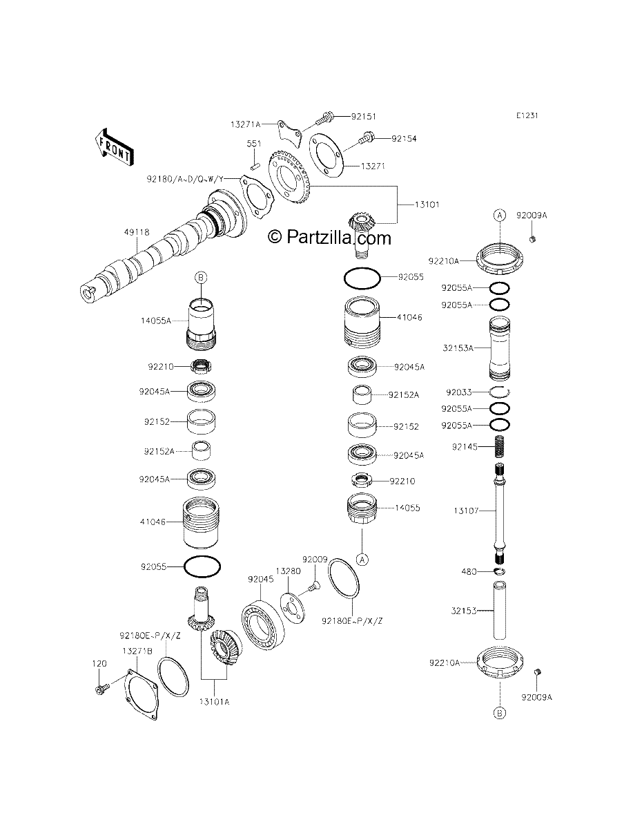 Diagrama de CAMSHAFT S BEVEL GEAR