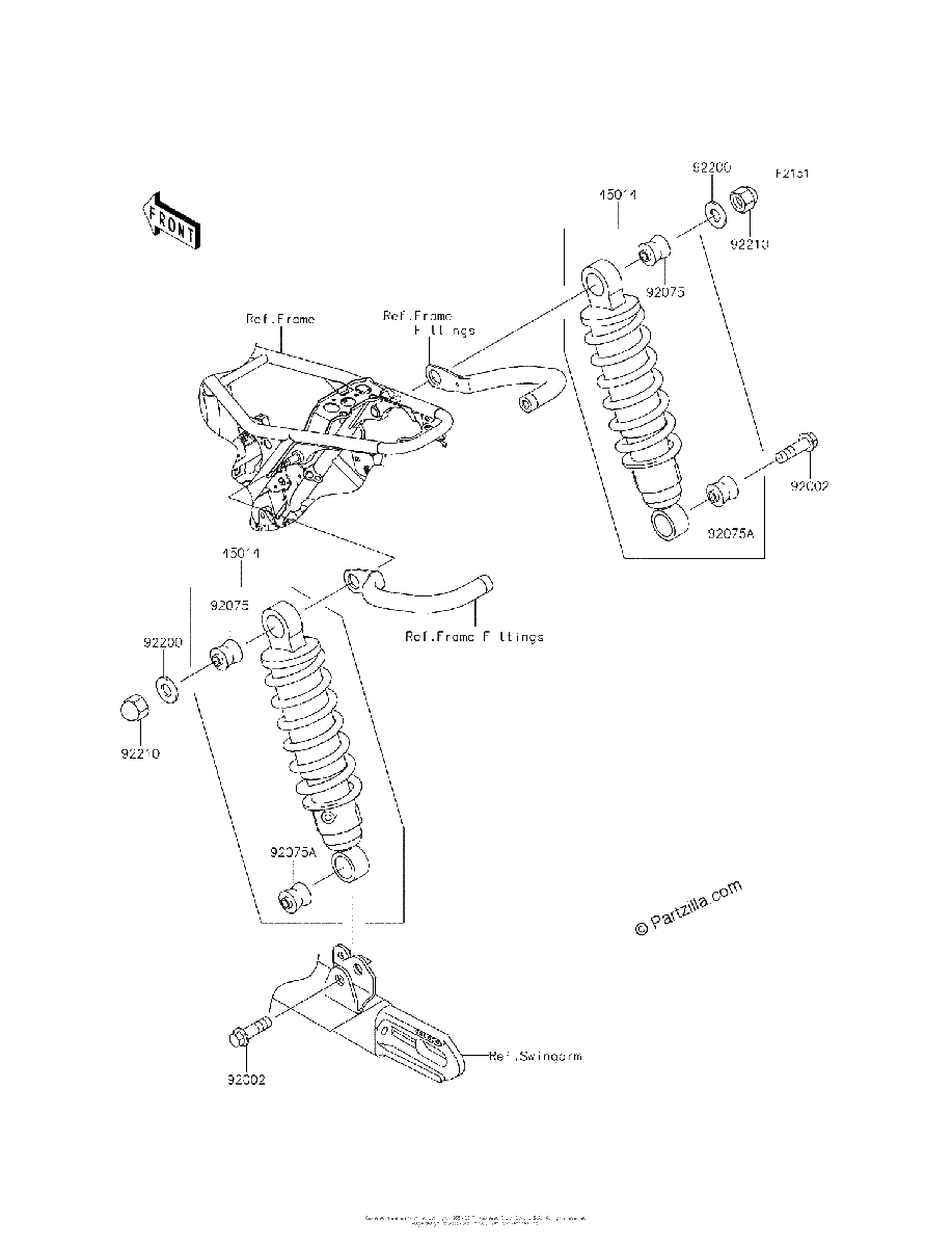 Diagrama de SUSPENSION SHOCK ABSORBER