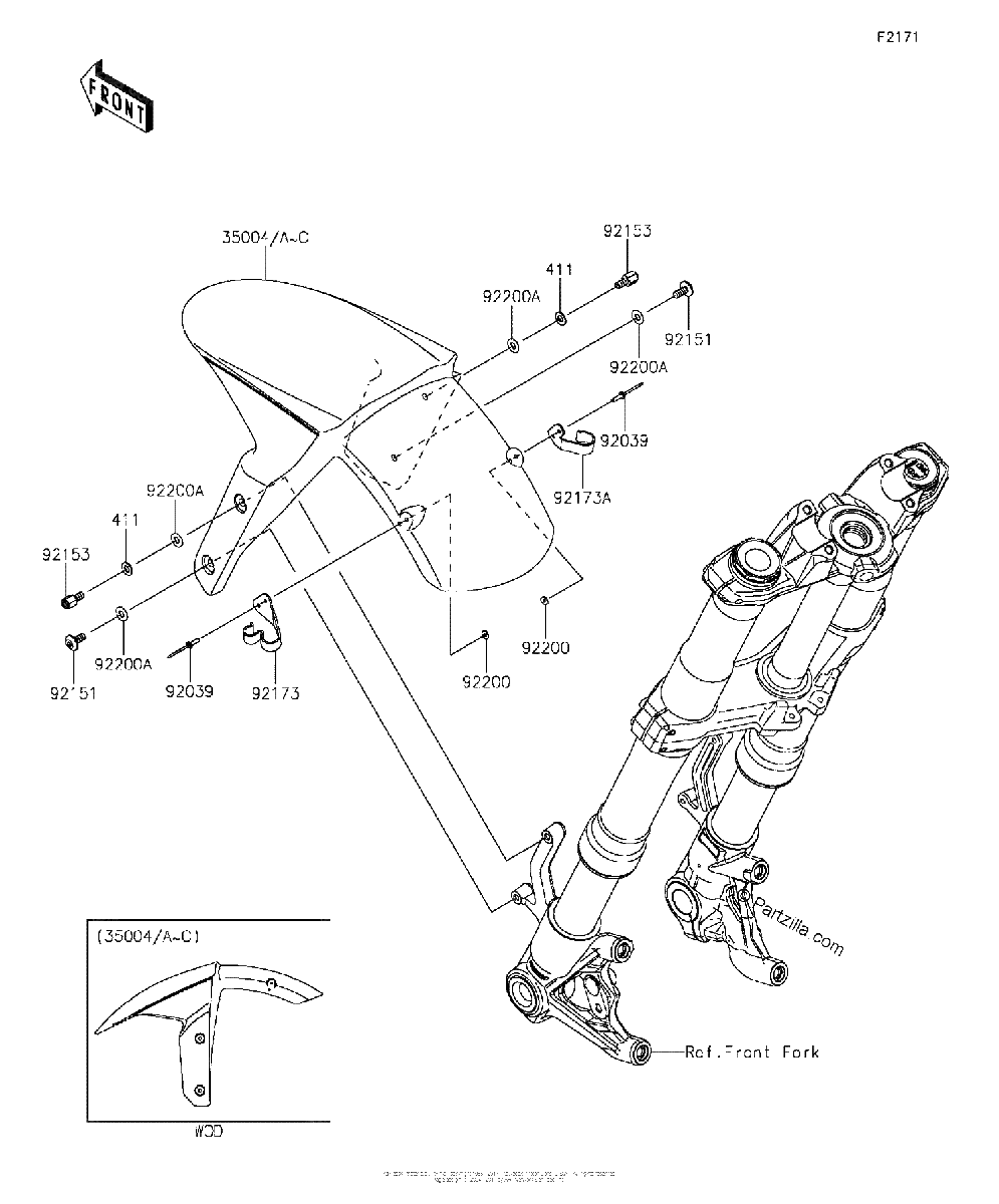 Diagrama de FRONT FENDER S