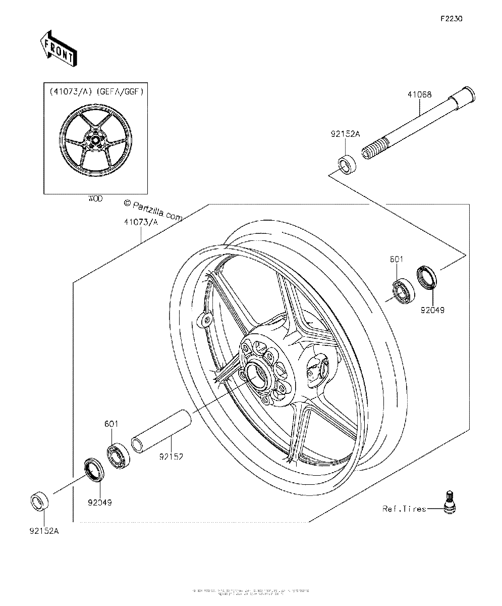 Diagrama de FRONT WHEEL