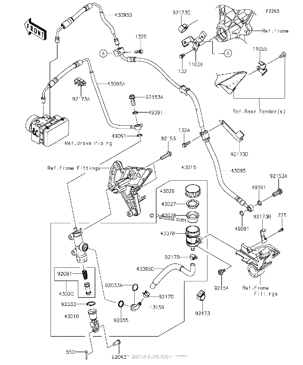 Diagrama de REAR MASTER CYLINDER